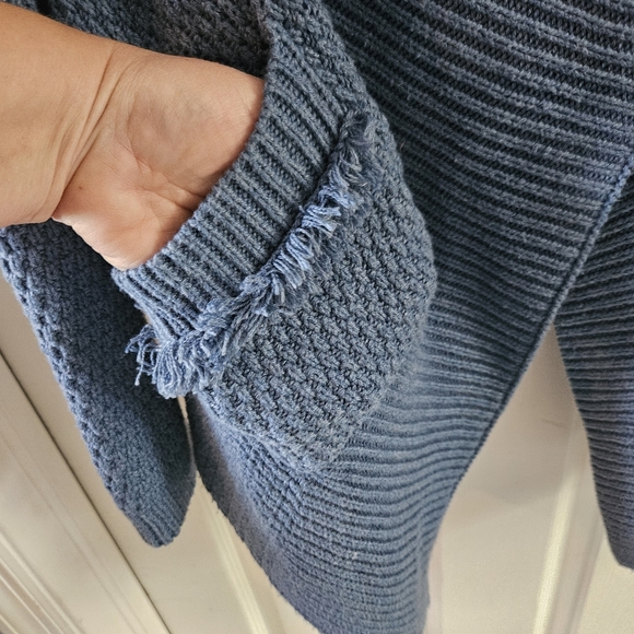 Matilda Jane Envision This Wrap Knit Cardigan Sweater Blue Size Large - Picture 6 of 6